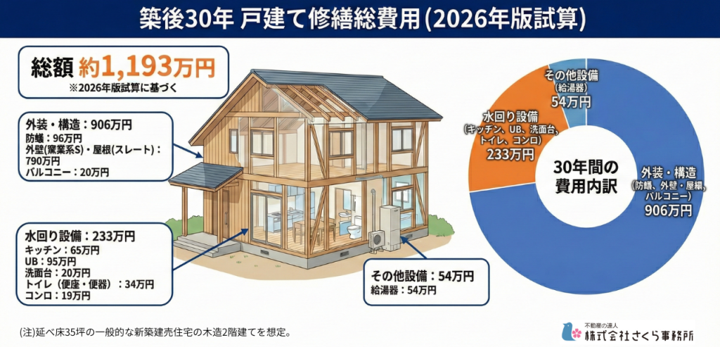 戸建ての修繕費、5年で約1.4倍に