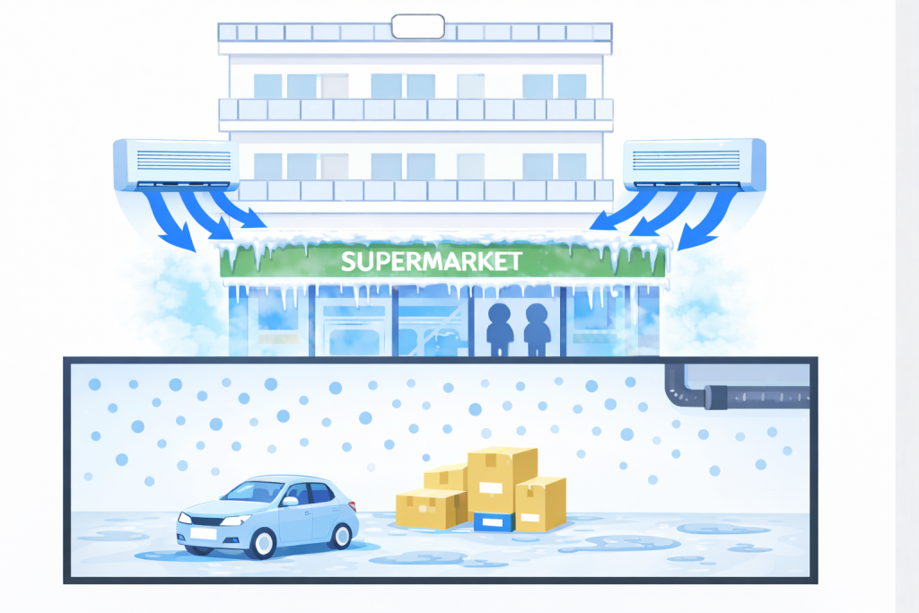 利便性の裏で、店舗の冷気が建物の寿命を縮めるリスク