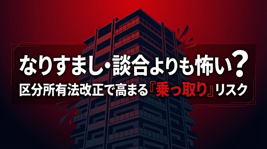 2026年4月施行の区分所有法改正で高まる「乗っ取り」リスク